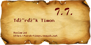 Török Timon névjegykártya