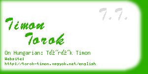timon torok business card